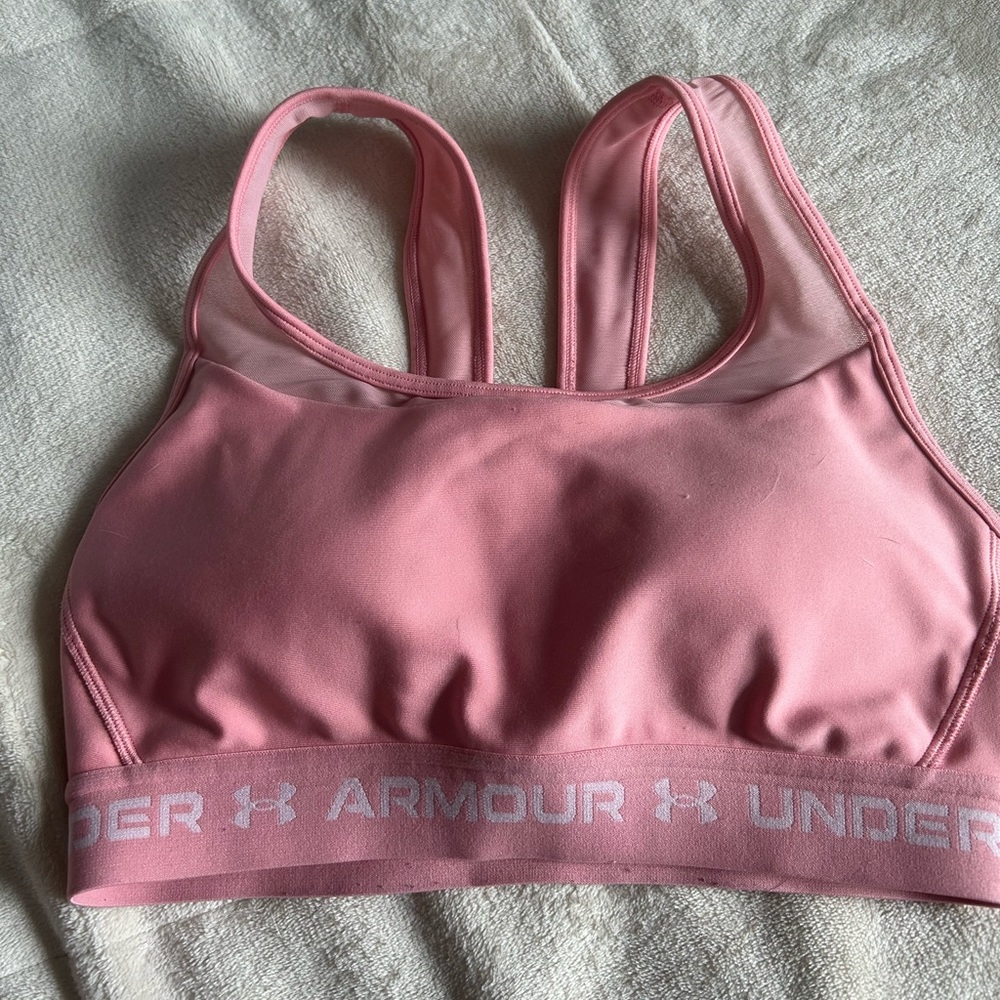 under armour pink sports bra
